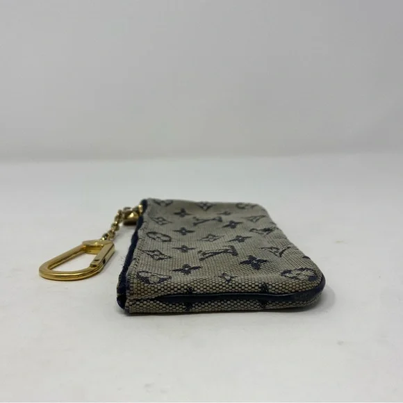 Louis Vuitton Monogram MiniLin Pochette Cles Coin Purse Blue